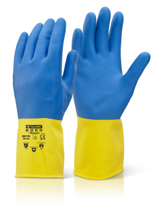 Bi Colour HW Yellow/Royal Gloves