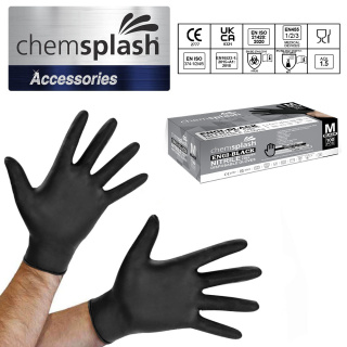 Chemsplash Engi-Black Nitrile Powder Free Disposable Gloves XL